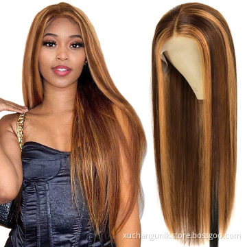 Glueless Highlight 26inch Water Wave Hair Wigs,Brazilian Virgin Lace Front Wig,Natural Pre-plucked Hairline Lace Frontal Wigs